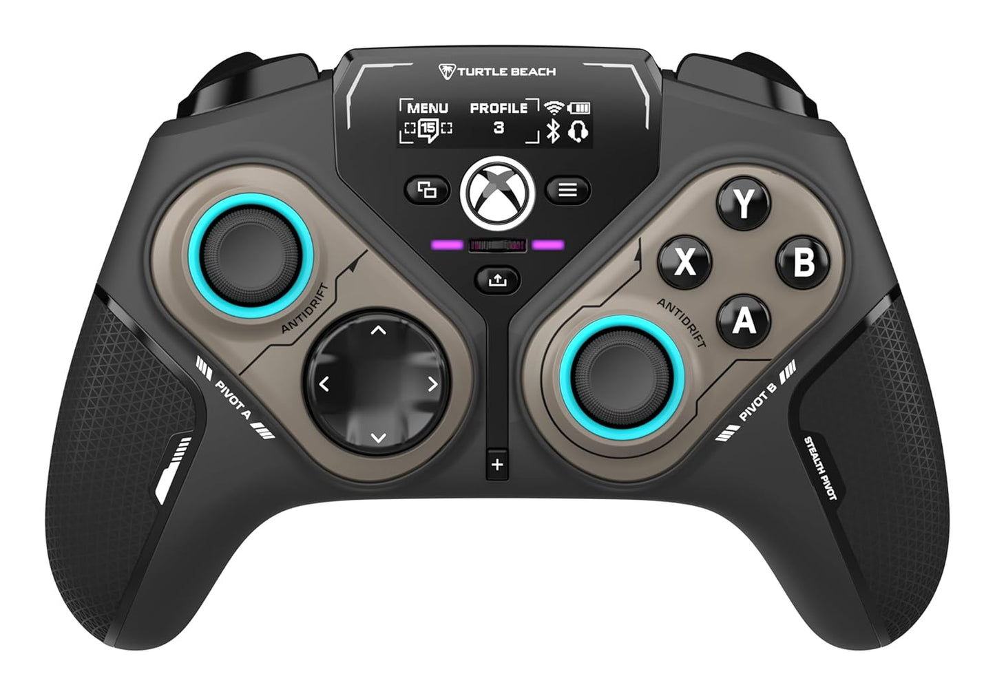 Turtle Beach Stealth Pivot Kabelloser, Smarter Game-Controller – Windows PC, Xbox Series X|S, Xbox One – Drehmodule, Display-Dashboard, Hall-Effekt-Sticks, Zuweisbare Tasten, Bluetooth