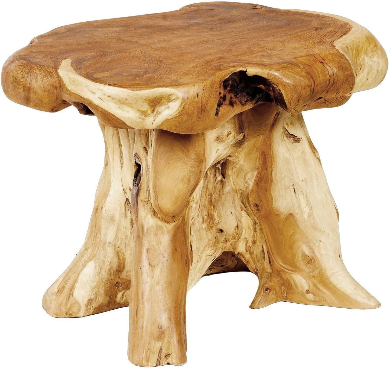 Windalf Rustikaler Beistelltisch AVENIDA 67 Cm Couchtisch Balkontisch Handarbeit Wurzelholz