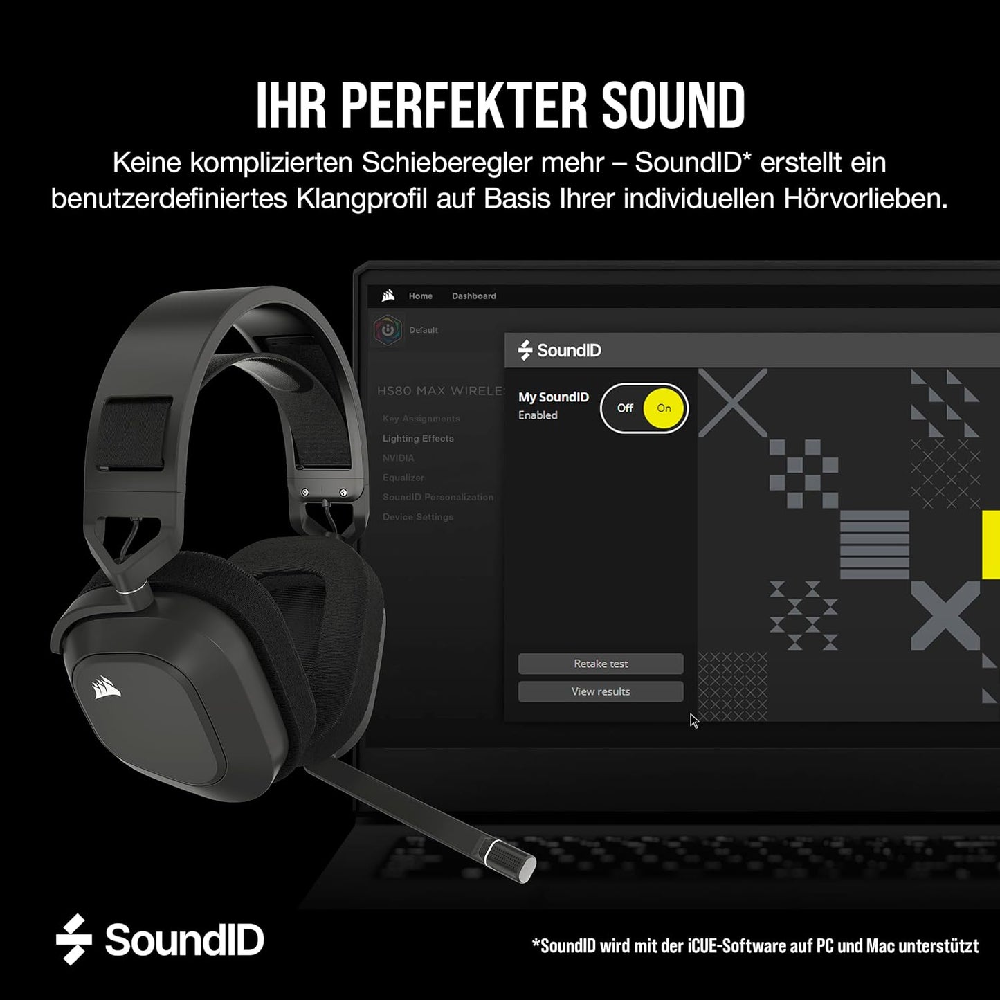 CORSAIR HS80 MAX WIRELESS Multiplattform-Gaming-Headset Mit Bluetooth – Dolby Atmos – Omnidirektionales Mikrofon – Icue-Kompatibel – PC, Mac, PS5, PS4, Switch, Mobil – Stahlgrau