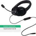 Suitable for Doctor BOSE QC45 earphones with microphone gaming version Mic noise cancelling microphone gaming earphone cable