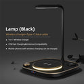 15w Fast 3 In 1 Wireless Charging for IPhone Phone Watch Earphone Modern Led Office Desk Lamp Wireless Charger Lamp