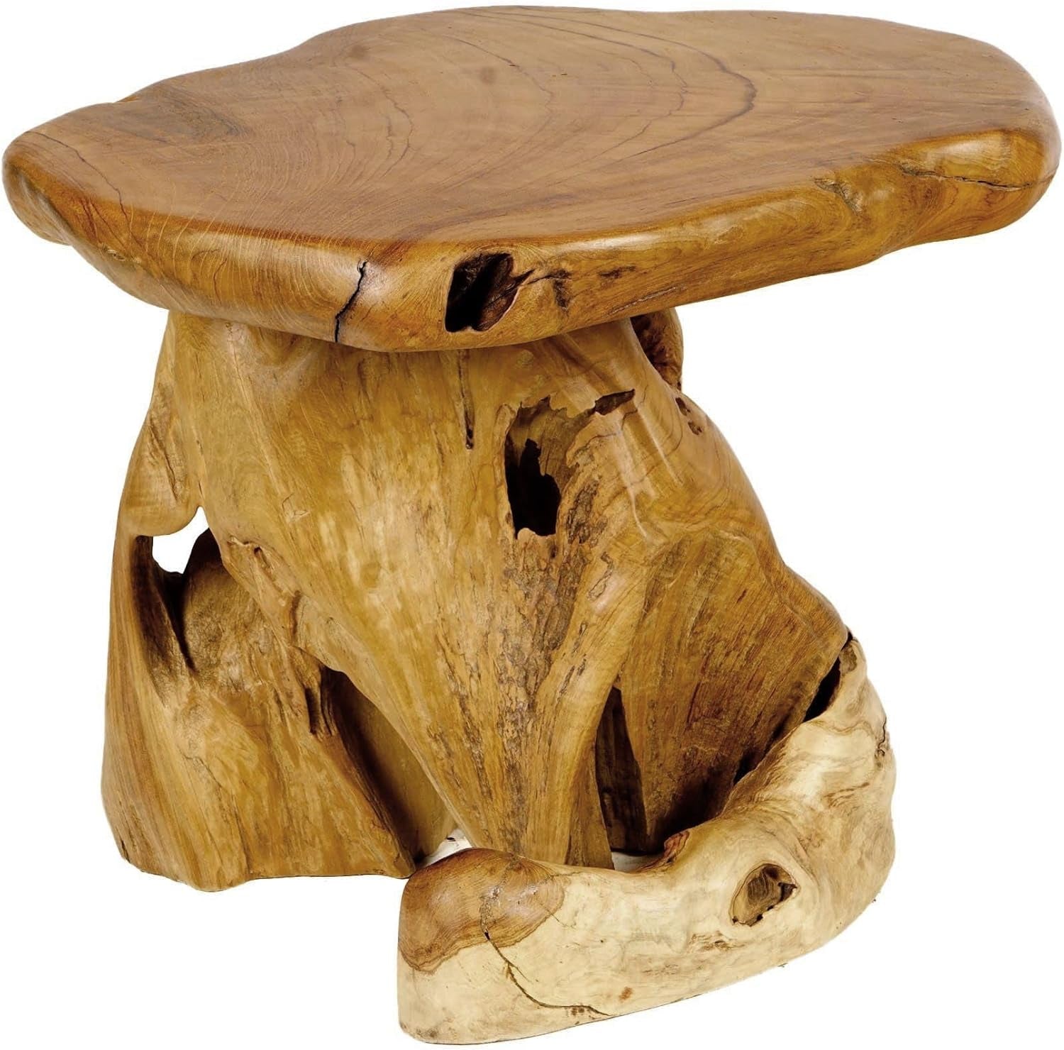 Windalf Beistelltisch ANCALAGON 66 Cm Kleiner Nachttisch Handarbeit Wurzelholz