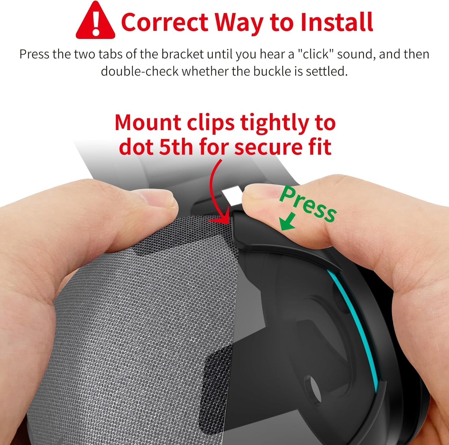 Plusacc Steckdosenhalterung Für Echo Dot 5. Generation - Wandhalterung Halterung Keine Schrauben Notwendig (Schwarz)