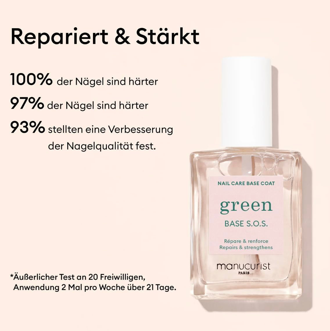 Manucurist Rescue Kit – Fingernagel Pflege Set – Nagelhärter Base Coat SOS, Nagelpflege Sos-Maske, Nagelhautöl Cuticle Oil - Nagelreparatur - Nagelpflege Set - Valentinstag Geschenke Für Frauen