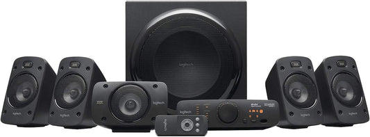 Logitech Z906 5.1 Sound System, Lautsprecher Mit 1000 Watt Surround Sound, THX, Mehrere Audio-Eingänge, Fernbedienung, EU Stecker, Pc/Ps4/Xbox/Stereo-Anlage/Tv/Smartphone/Tablet - Schwarz