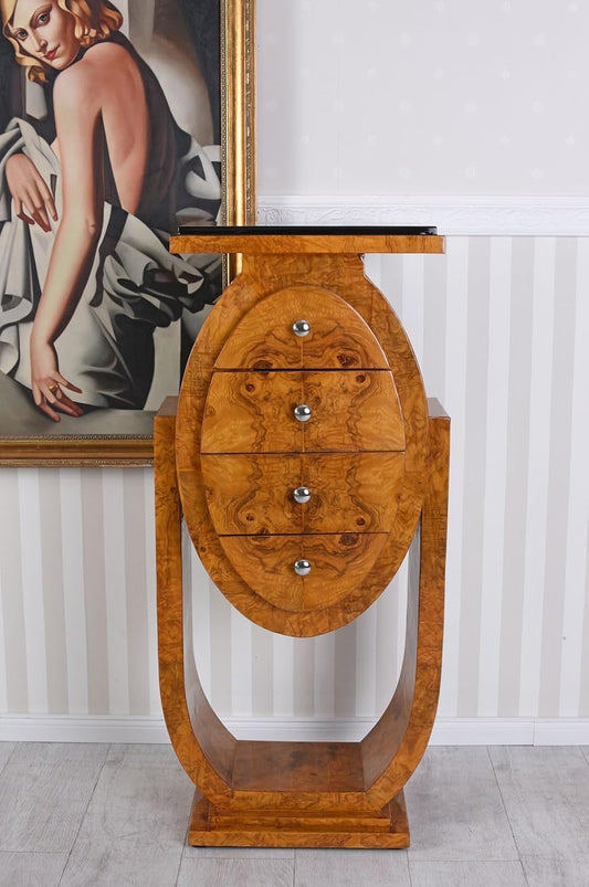 Art Deco Kommode Lyra Schrank Wäschekommode 20Er Jahre Möbel Wurzelholz 50X27 Cm Cat009 Palazzo Exklusiv