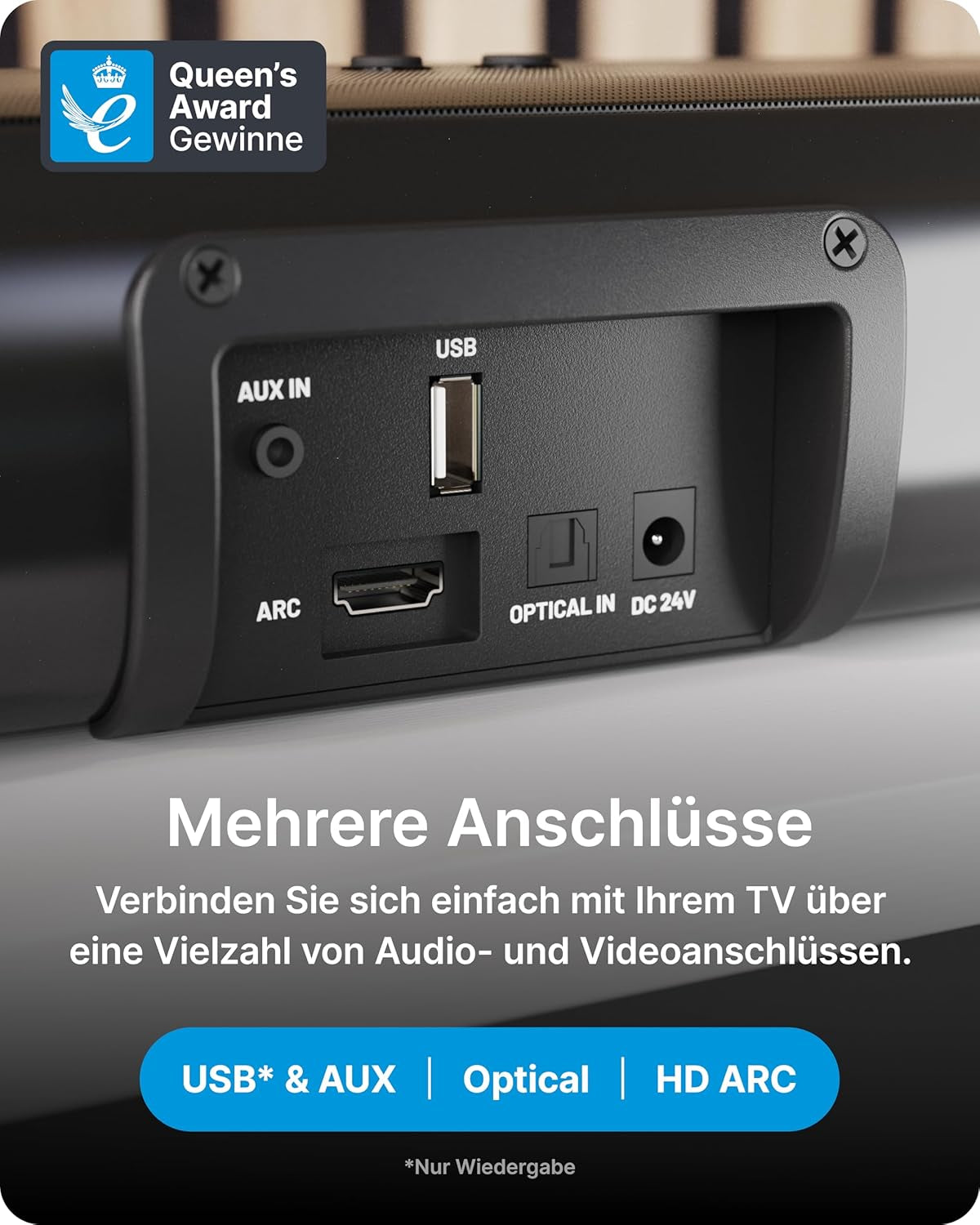 MAJORITY Naga 60 plus Soundbar Für TV Geräte | 300W 2.1 Soundbar Mit Subwoofer | Heimkino Soundsystem HMDI ARC | Sound Bar Bluetooth | Wandmontierbares Sound System | Inklusive Fernbedienung