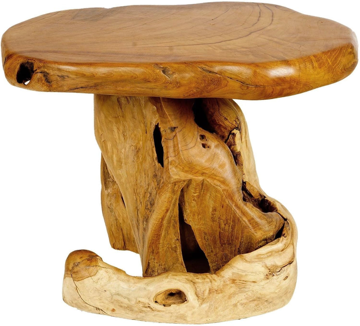 Windalf Beistelltisch ANCALAGON 66 Cm Kleiner Nachttisch Handarbeit Wurzelholz