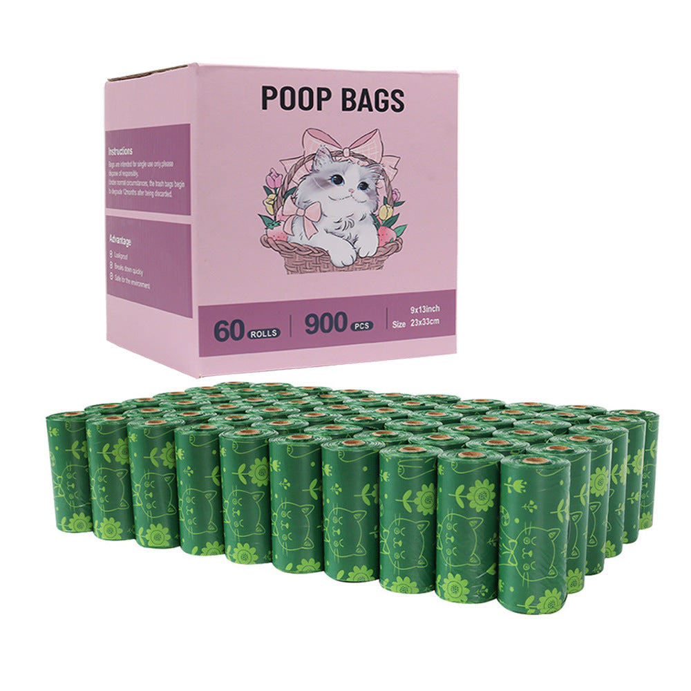 60 rolls of biodegradable pet garbage bag dog litter bag lemon fragrance fecal bag