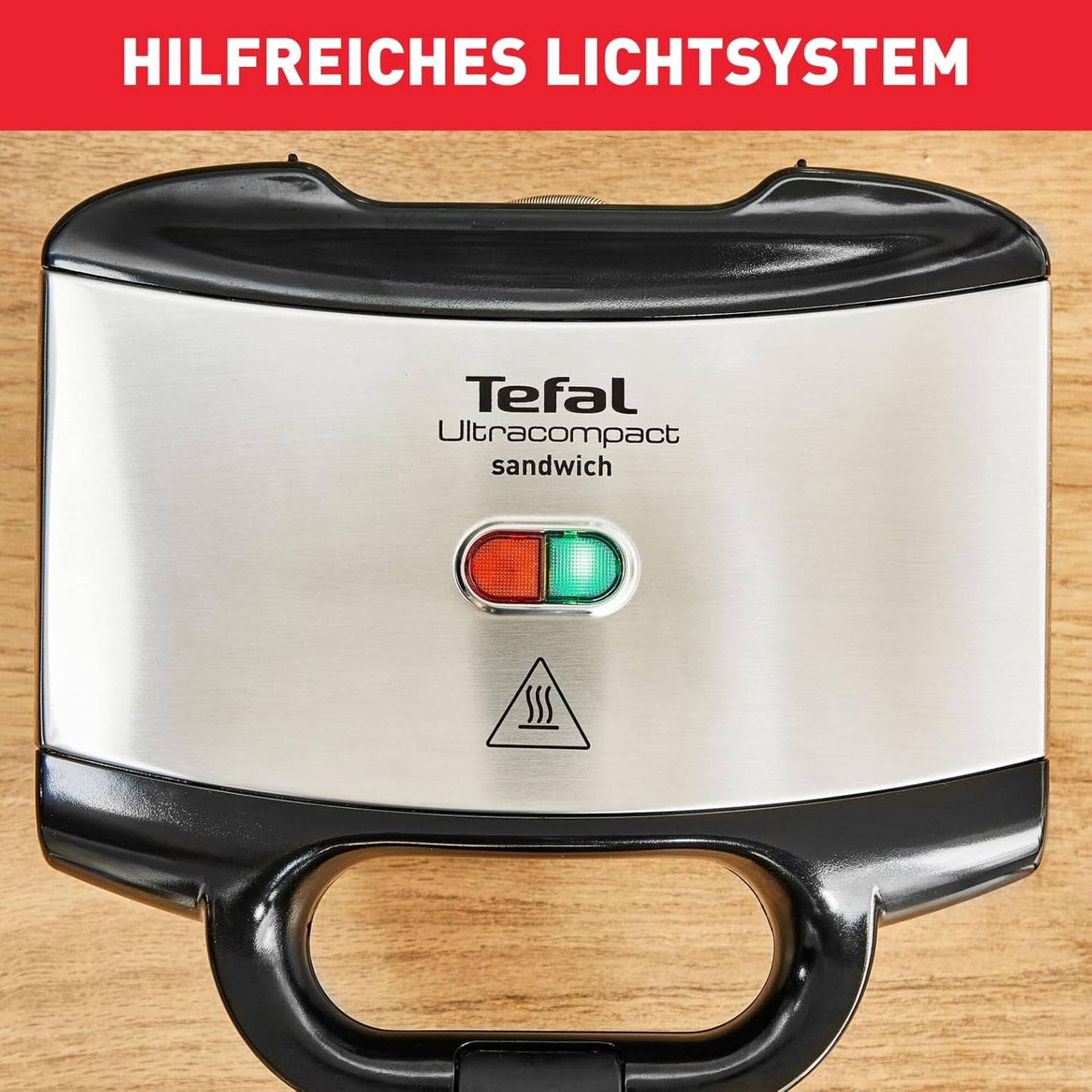 Tefal Sandwichmaker – Starte Genussvoll in Den Tag: Knusprige Toasts, Geschmolzener Käse Und Kein Anbrennen Dank Antihaft-Platten, Einfache Reinigung Und Stilvolles Design Für Dein Frühstücksritual