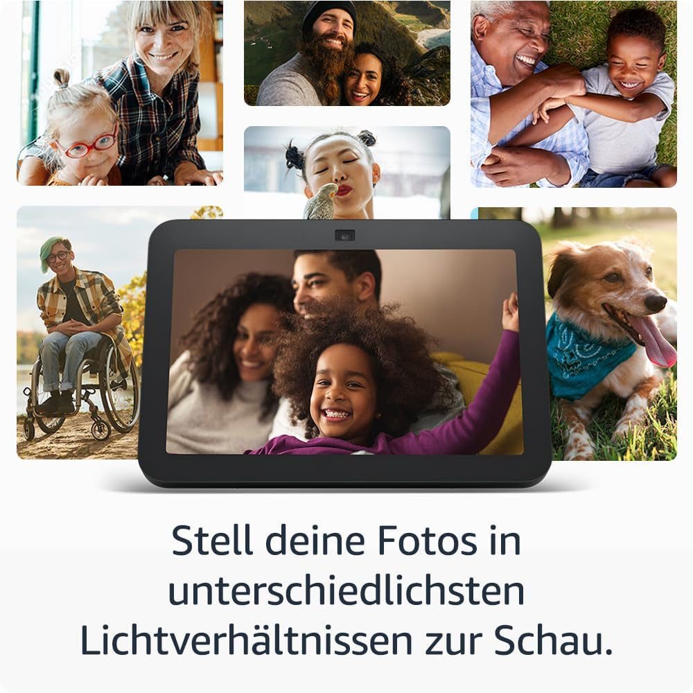 Echo Show 8 (3. Gen.) | Anthrazit + Blink Mini Kamera, Funktioniert Mit Alexa - Smart Home-Einsteigerpaket