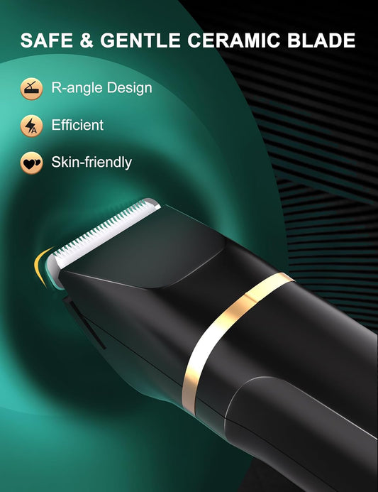 Intimrasierer Mann, 3-In-1 Nasenhaartrimmer Und Rasierer Herren Elektrisch Mit Stehender Ladestation,Nass-Und Trockengebrauch,Rasierer Herren Intimbereich Für Brust Beine Achselhöhle Leiste Nase,Ipx7