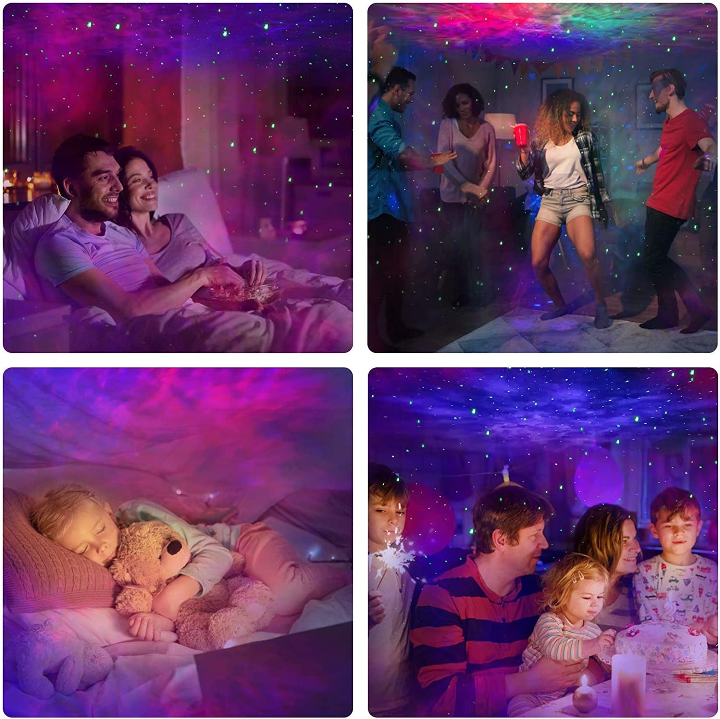 PANAMALAR Smart Sternenhimmel Projektor, WLAN LED Projektor Galaxy Sternenlicht Kinder Mit Sprachsteuerung Von Alexa/Timer,Nachtlicht Geschenk Für Kinder Party Weihnachten (Sk20-White)