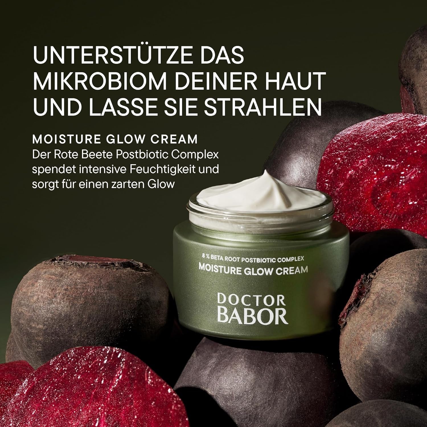 DOCTOR BABOR Microbiomic Moisture Glow Cream (50 Ml) – Vegane Feuchtigkeitscreme Mit Rote Beete Komplex Und Hyaluronsäure – Professionelle Gesichtspflege Für Intensive Feuchtigkeit