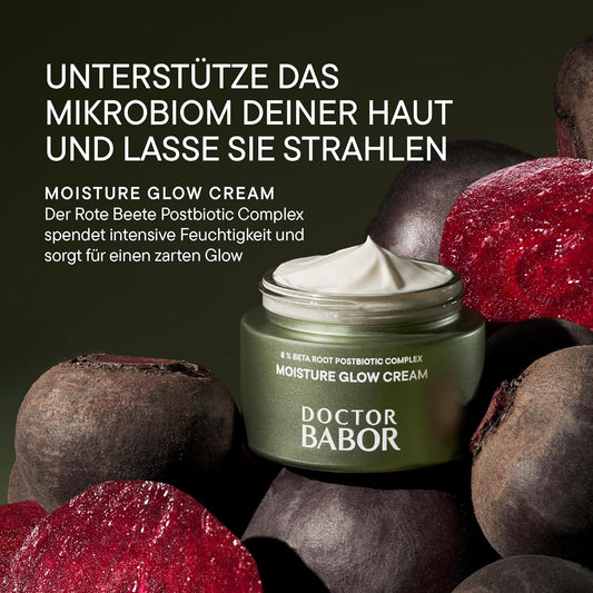DOCTOR BABOR Microbiomic Moisture Glow Cream (50 Ml) – Vegane Feuchtigkeitscreme Mit Rote Beete Komplex Und Hyaluronsäure – Professionelle Gesichtspflege Für Intensive Feuchtigkeit