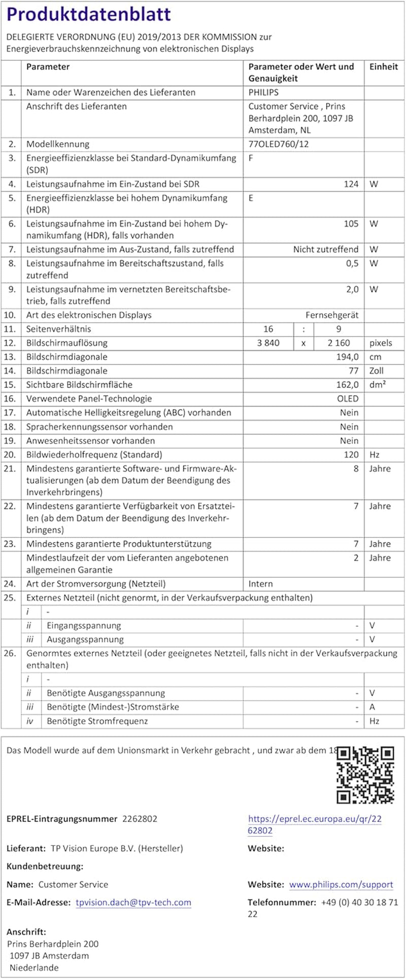 Philips Ambilight 77OLED760 4K OLED Smart TV - 77 Zoll Display Mit P5 AI Perfect Picture Engine Ultra HD, Titan OS, Dolby Vision Und Atmos Sound - Funktioniert Mit Alexa Und Google Sprachassistent
