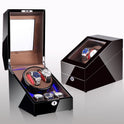 Watch winding box, watch shaker, storage box, LED light, lid open and stop, watch shaker