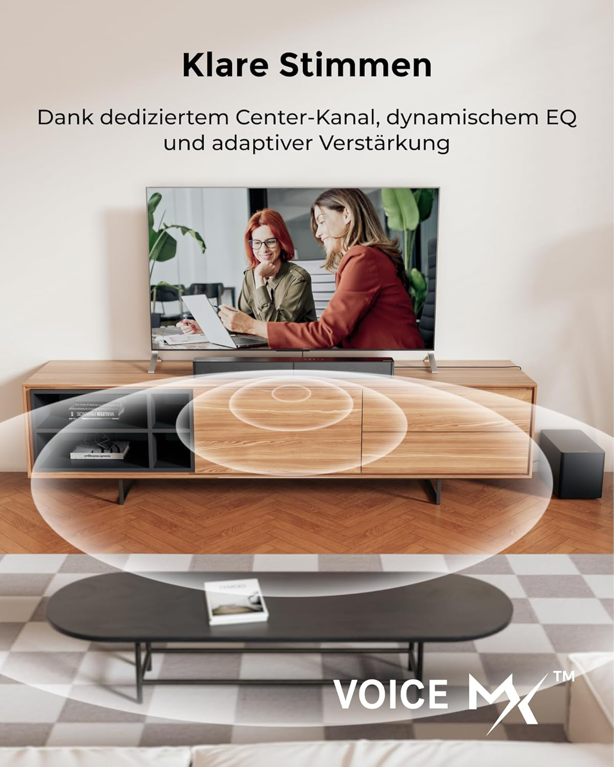 ULTIMEA 5.1Ch Soundbar Mit Dolby Atmos, Voicemx, Bassmx, APP, Heimkino 4D Surround Sound System, 340W Soundbar Für TV Geräte Mit Subwoofer, Bluetooth 5.4, Poseidon M60 Boom