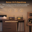 D1 2-Kanal Bluetooth Verstärker: Hifi 300W×2 Stereo Amplifier Mit HPF | Digitalem Vu-Meter | SUB Pre-Out | Symmetrischem Trs-Eingang | Klangregelung & Fernbedienung Für Heimkino- Und Regalla