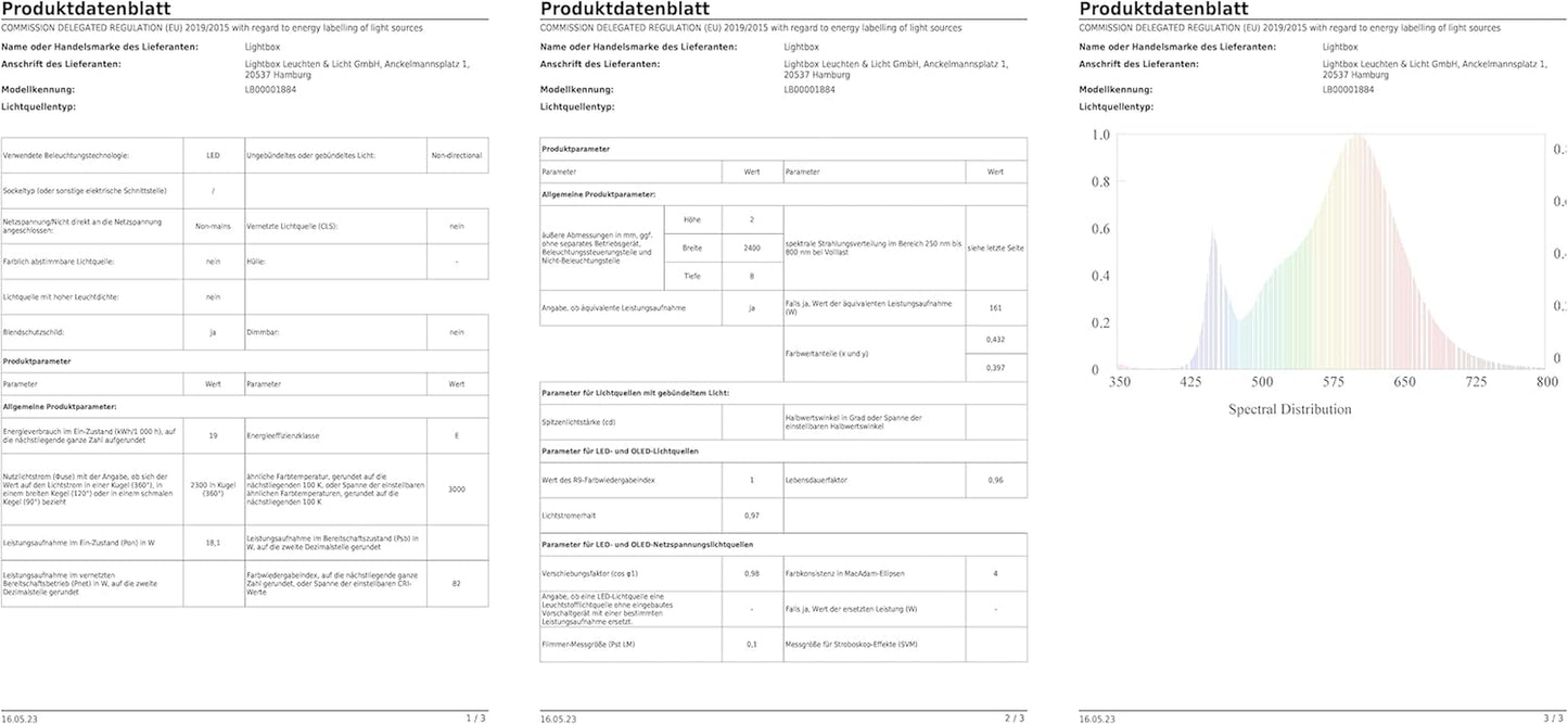 Lightbox LED Stehlampe | 120 Cm | Holz Standleuchte Mit Fuß-Druck-Schalter & LED Profilband | Wohnzimmer Deko Lampe | Aus Aluminium/Metall/Kiefernholz in Schwarz | Contemporary/Industrial Style