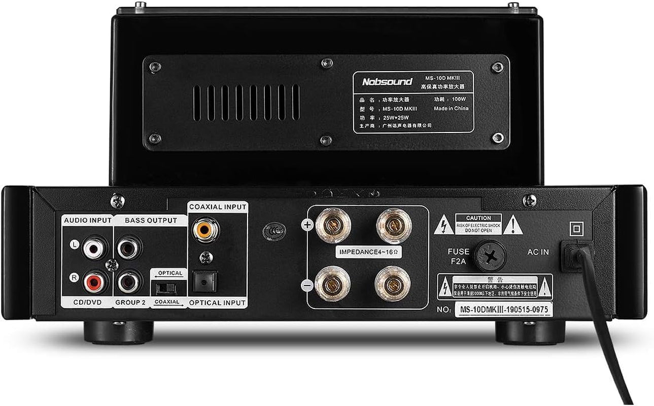 Nobsound MS-10D MKIII Hifi Röhrenverstärker: Bluetooth Hybrid Röhren-Endstufe Stereo Subwoofer Amplifier Usb/Optisch/Koax