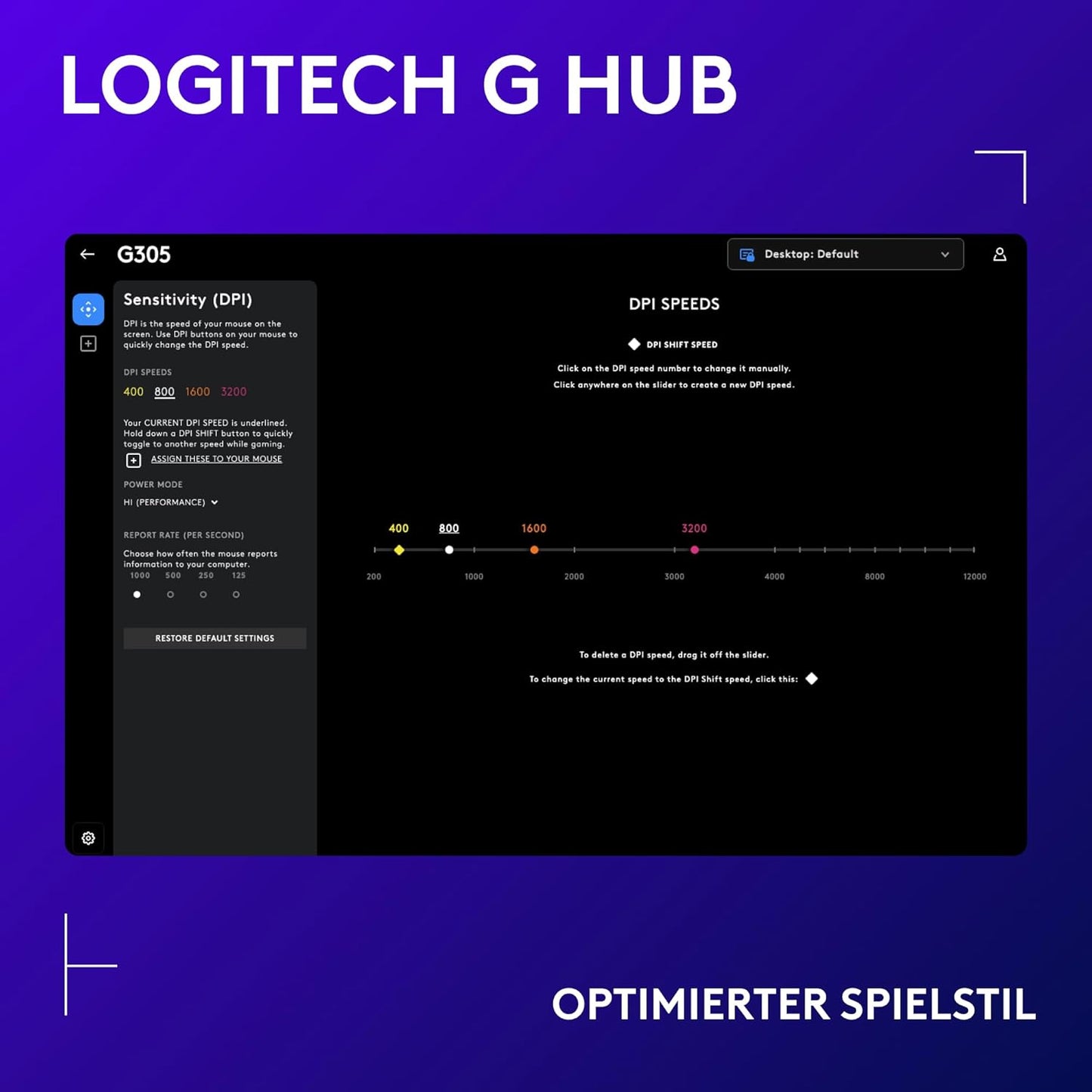 Logitech G305 LIGHTSPEED Kabellose Gaming-Maus Mit HERO 12K DPI Sensor, Wireless Verbindung, 6 Programmierbare Tasten, 250 Stunden Akkulaufzeit, Leichtgewicht, Pc/Mac - Schwarz