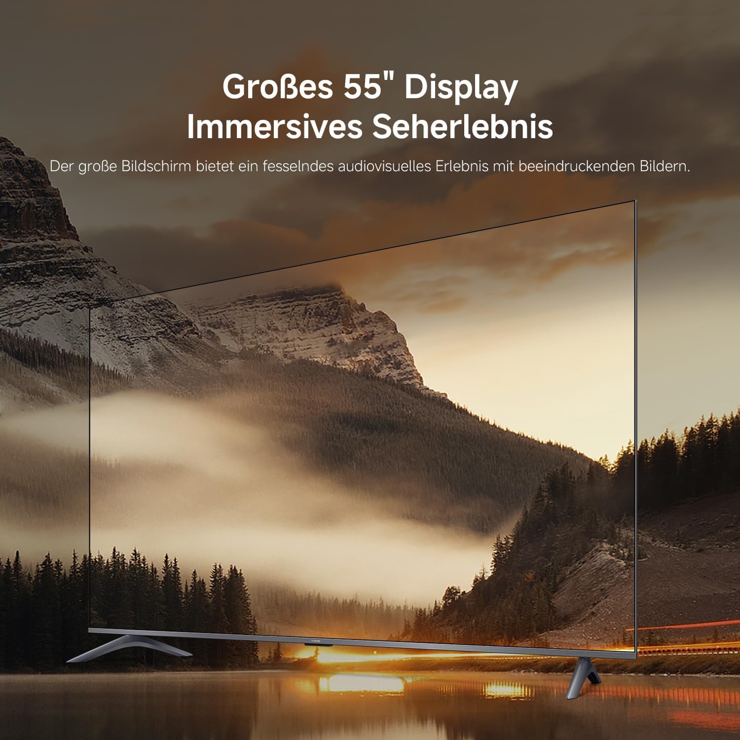 XIAOMI a Pro, 55" (140 Cm), 4K UHD QLED, Smart TV, Google TV, Triple Tuner DVB-C/S/S2/T/T2, HDR10+, Game Boost 120Hz, MEMC, Sprachsteuerung Mit, 2+8GB, Kompatibel Mit Apple Airplay & Google Cast