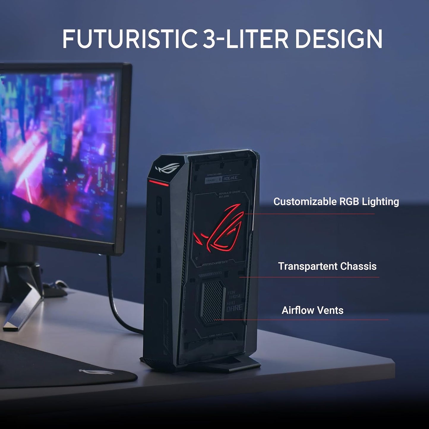 ASUS ROG NUC 15 Tall Mini PC RNUC15JNK9X28AA2 (Intel Core Ultra 9 275HX Prozessor, NVIDIA Geforce RTX 5080, 2TB Speicher, 16X2 GB RAM, Intel Wifi 7, Windows 11 Home, Mit Eu-Netzkabel)