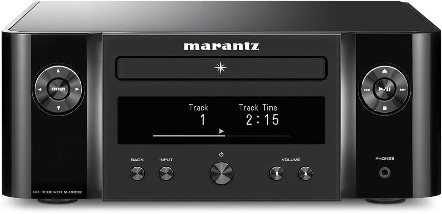 Marantz Melody X (M-CR612) Hifi Anlage, Cd-Player, DAB+ Radio, Musikstreaming, HEOS Multiroom, Bluetooth & Airplay 2, Alexa Kompatibel, 2 Optische Tv-Eingänge