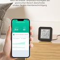 Ghome Smart WLAN Thermometer Hygrometer, Smart Infrarot-Fernbedienung, Digital Temperatur Luftfeuchtigkeitsmesser Mit App-Benachrichtigungsalarm, Kompatibel Mit Alexa Und Google Assistant(1 Pack)
