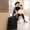 Ryanair Approved 40x20x25 Cabin Bag - Vacuum Compression Travel Backpack & 42x29x15 Storage Bag, Laptop Compartment