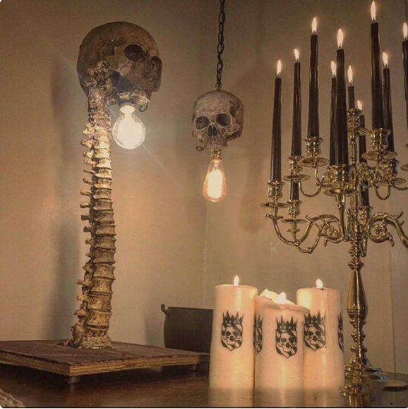 Halloween New Skeleton Lamp Skeleton Carnival Skeleton Lamp Resin Craft Lamp