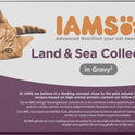 IAMS Delights Land & Sea Collection Katzenfutter Nass - Multipack Mit Fleisch Und Fisch Sorten in Sauce, Nassfutter Für Katzen Ab 1 Jahr, 72 X 85 G
