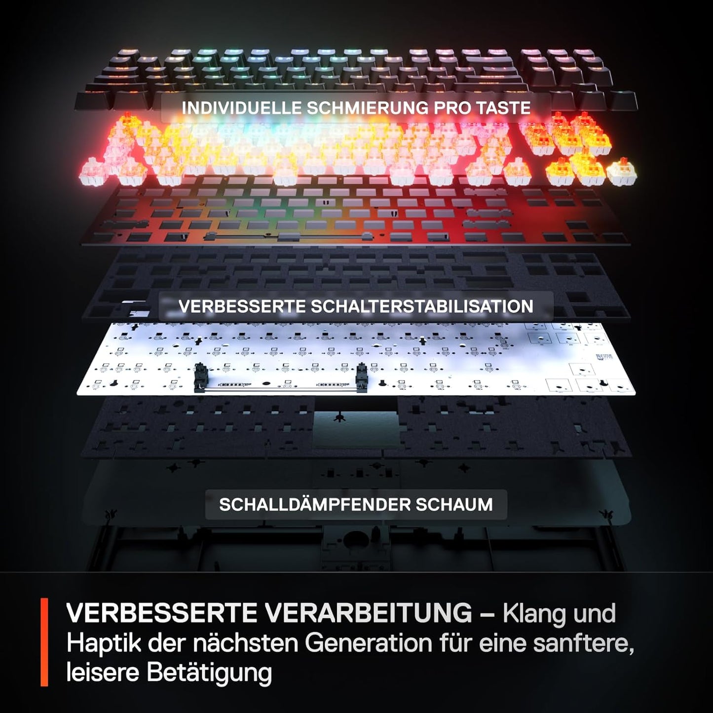 Steelseries Apex Pro TKL Gen 3 - Gaming Keyboard - Hall Effect Switches; Omnipoint 3.0 - Adjustable Actuation - Game-Ready Presets - Rapid Trigger, Protection Mode, Rapid Tap/Socd - German QWERTZ