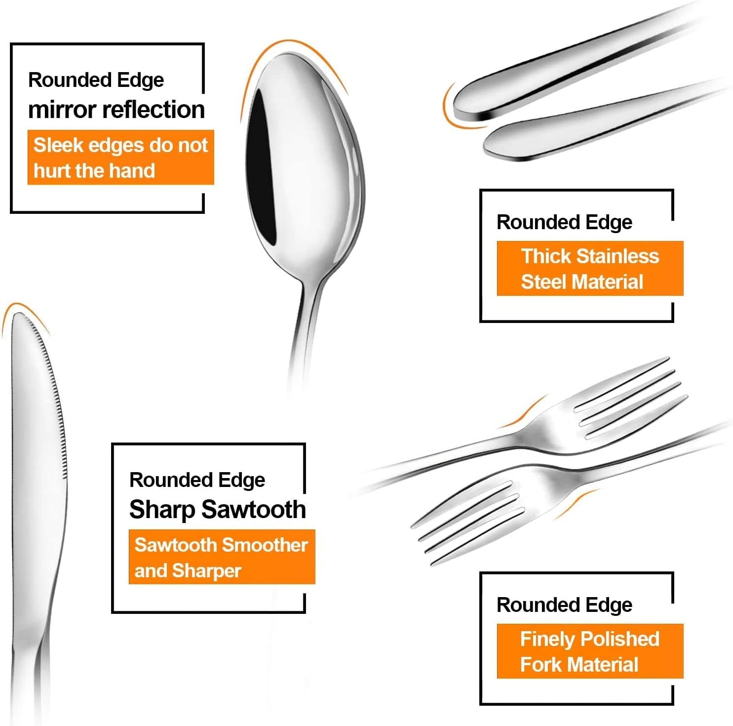 48-Teiliges Besteckset, Edelstahl-Besteckset Für 8 Personen Mit Besteck-Servierset 10-Teilig Bestehend Aus Messer, Gabel, Löffel, Besteck-Serviergerät, Polierter Edelstahl, Glänzend, Spülma