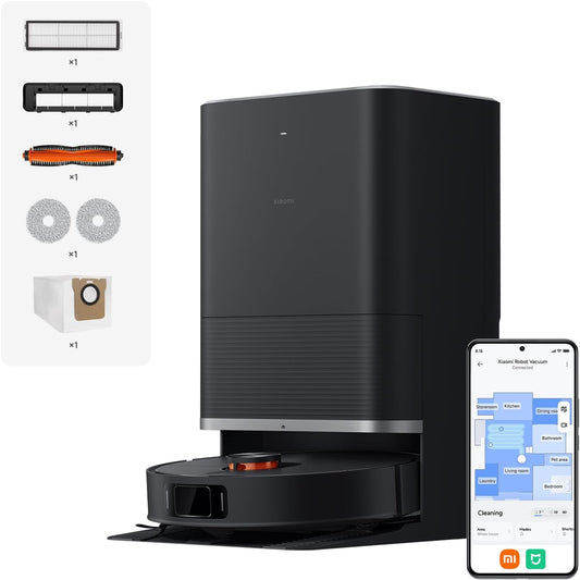 Xiaomi Robot Vacuum X20 Max – 8000 Pa Saugleistung, Duales Moppsystem Mit Heißwasserreinigung Und Trocknung, 75 Tage Staubkapazität, 4 Reinigungsmodi Und 5200Mah Akku Für Smarte, Gründliche Reinigung