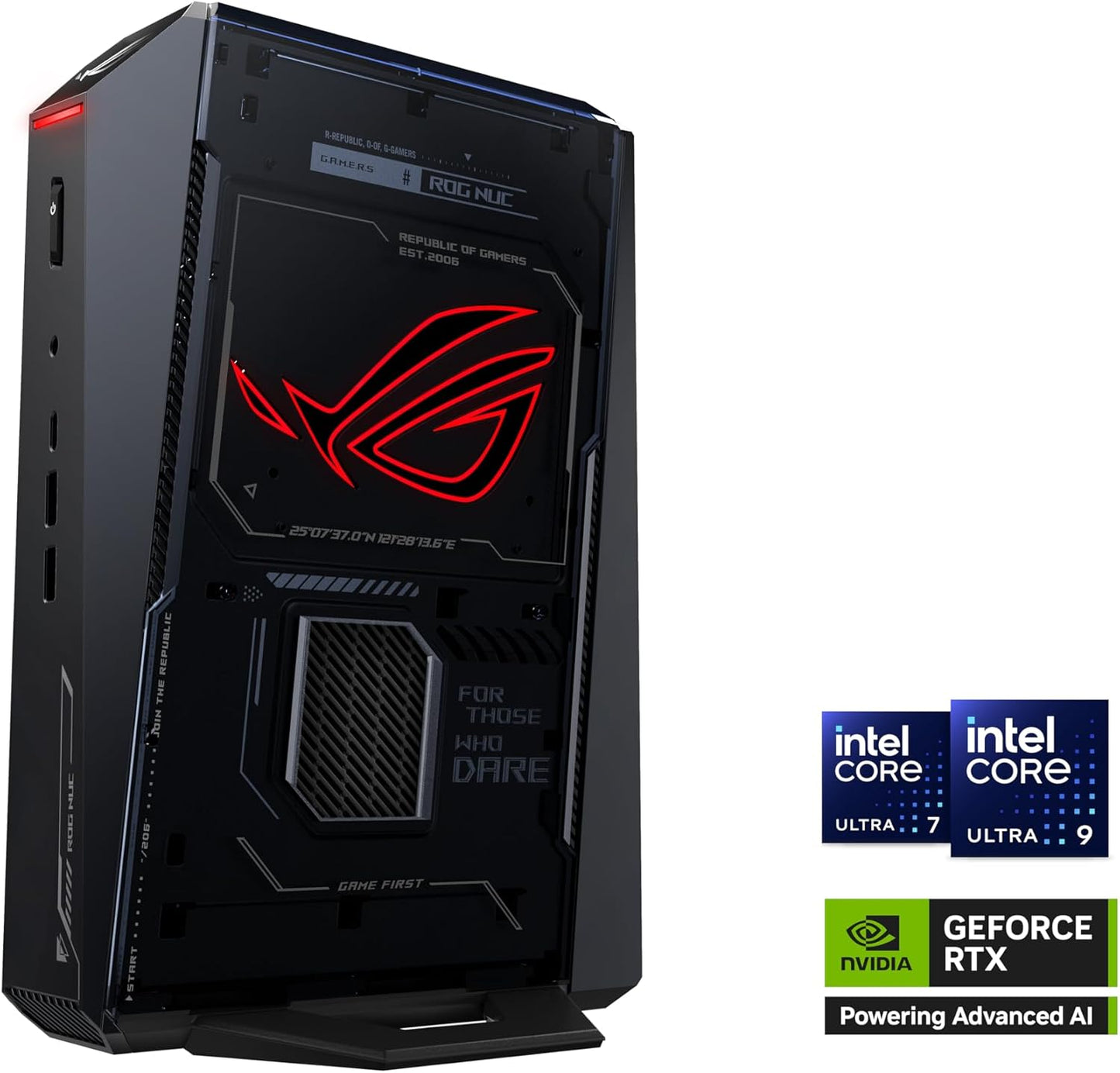 ASUS ROG NUC 15 Tall Mini PC RNUC15JNK9X28AA2 (Intel Core Ultra 9 275HX Prozessor, NVIDIA Geforce RTX 5080, 2TB Speicher, 16X2 GB RAM, Intel Wifi 7, Windows 11 Home, Mit Eu-Netzkabel)
