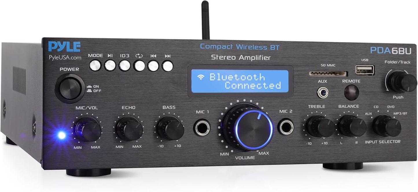 Pyleusa Home Audio Amplifier Home Theater Power Stereo Receiver, Surround Sound, PDA6BUEU