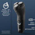 Philips Shaver Series 3000X – Elektrischer Rasierer Für Herren in Schwarz, Nass- Und Trockenrasur, Mit Skinprotect-Technologie, Ausklappbarem Bartschneider (Modell X3001/00)