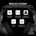 CORSAIR HS80 MAX WIRELESS Multiplattform-Gaming-Headset Mit Bluetooth – Dolby Atmos – Omnidirektionales Mikrofon – Icue-Kompatibel – PC, Mac, PS5, PS4, Switch, Mobil – Stahlgrau