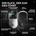 Logitech G PRO X2 SUPERSTRIKE Lightspeed Kabellose Gaming-Maus, Super Schnell, Äußerst Leicht (61 G), Anpassbare Klick-Haptik, Usb-C-Aufladung, Für Pc/Mac/Laptop - Weiß