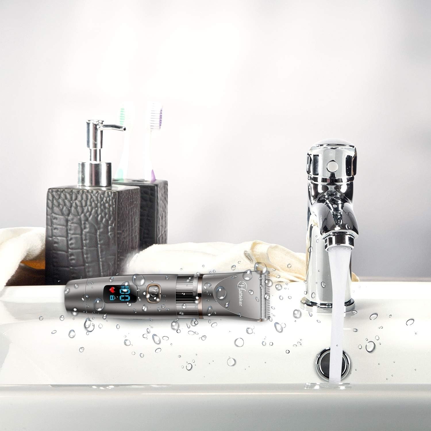 Haarschneidemaschine Profi Haarschneider Herren Haartrimmer Bartschneider Barttrimmer Präzisionstrimmer Langhaarschneider Wasserdicht 3 in 1