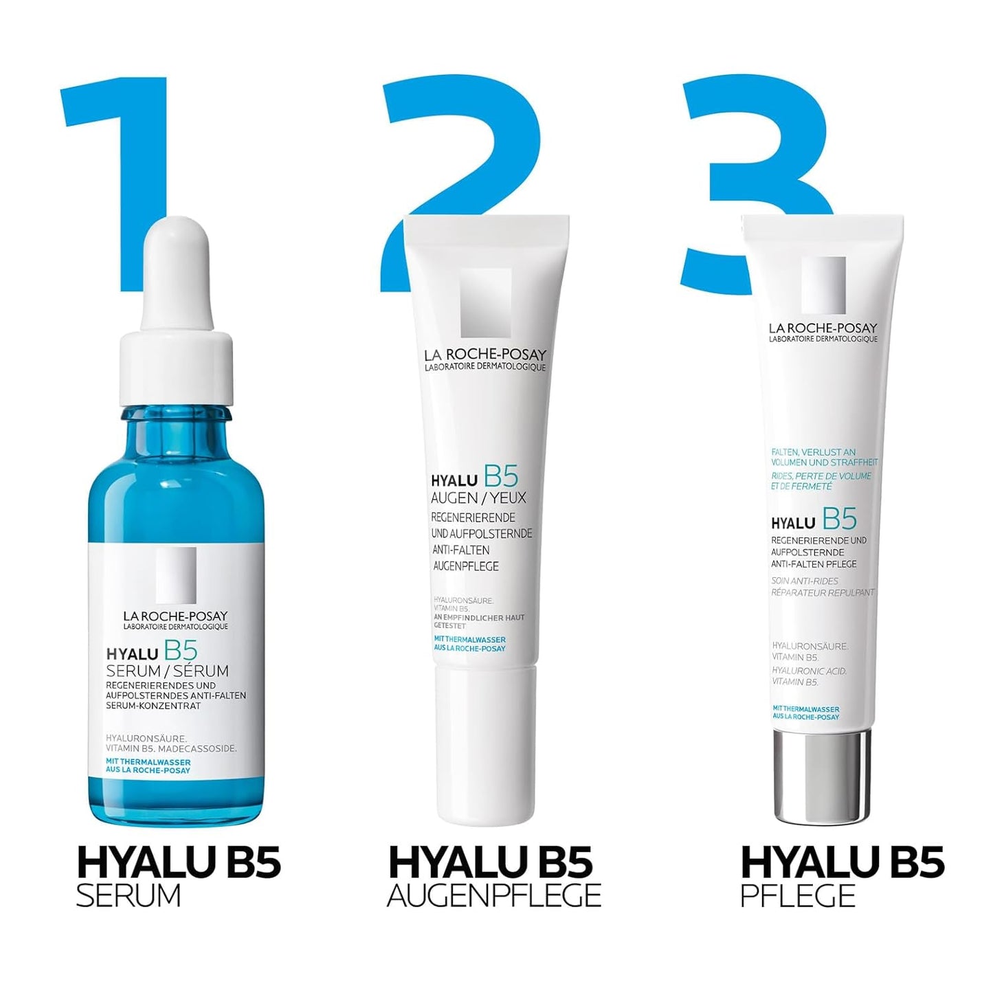 La Roche Posay Anti-Aging-Creme, Für Empfindliche Haut, Regenerierend Und Aufpolsternd, Mit Kurz- Und Langkettigem Hyaluron Und Vitamin B5, Hyalu B5 Pflege, 40 Ml