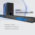 Denon DHT-S316 2.1 Flache TV Soundbar Mit Kabellosem Subwoofer, Bluetooth, HDMI ARC, Dolby Digital, DTS, Optischer Eingang