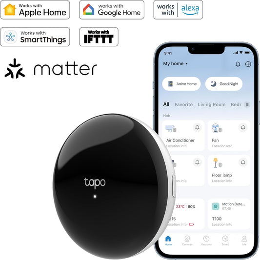 Tapo H110 Ir-Fernbedienung – Unterstützt 18 Gerätetypen, Über 8000 Marken, Hub Für Tapo-Sensoren, Sprachsteuerung Mit Alexa/Siri, Kompatibel Mit Matter, Timer, Zeitplan, Fernsteuerung