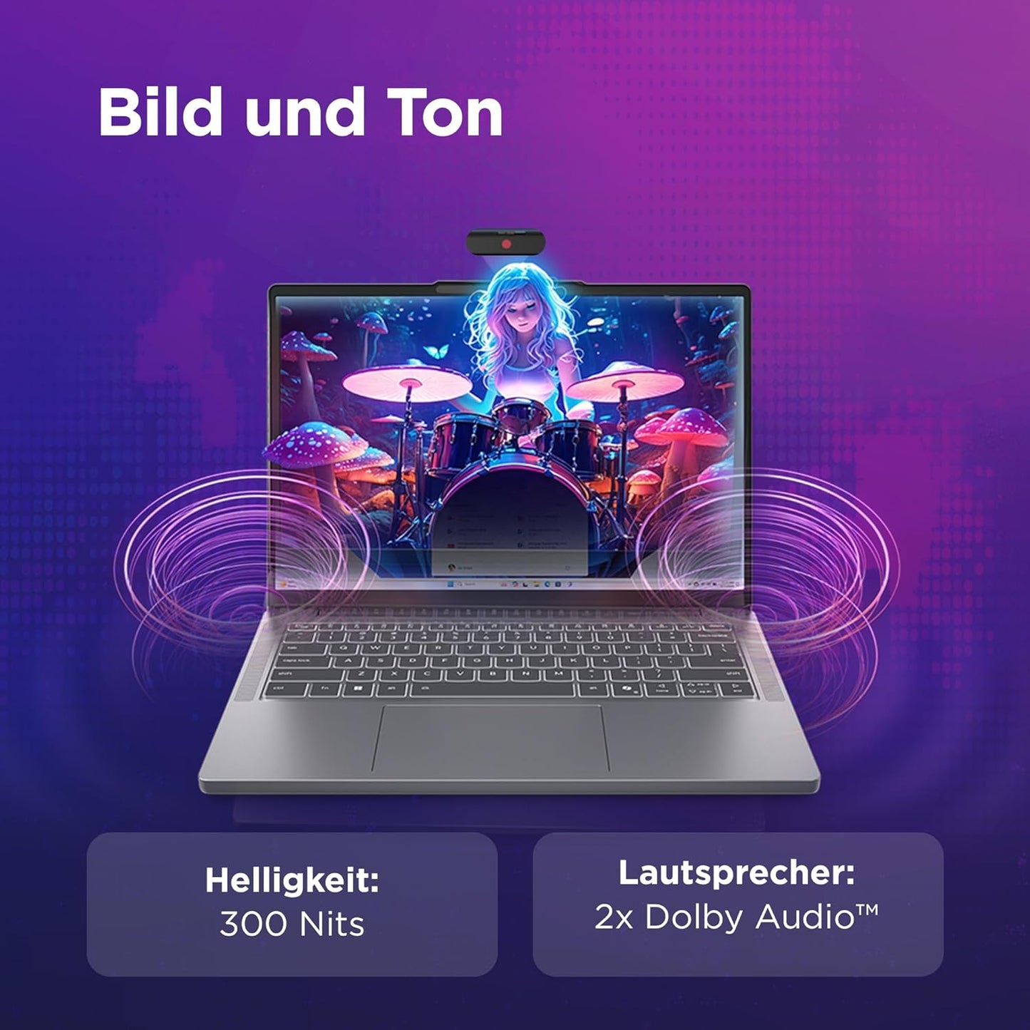 Lenovo Ideapad Slim 3I Laptop | 14" WUXGA Display | Intel Core I5 13420H | 16GB RAM | 512GB SSD | Intel UHD Grafik | Win11 | QWERTZ | Luna Grau | 3 Monate Premium Care