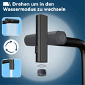 Wasserhahn Küche Küchenarmatur Schwarz - Waterfall Spültischarmatur Ausziehbar Mit Brause Mischbatterie Spüle 360° Drehbar Armatur Edelstahl Mit 3 Strahlarten Küchenwasserhahn