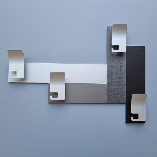 Calleadesign - Design Haken 80 Grau Wurzelholz - Stripes-Sammlung