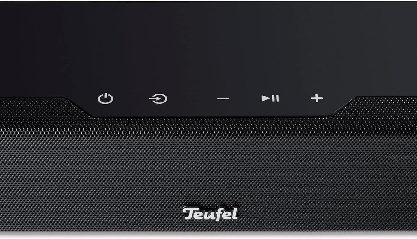 Teufel CINEBAR 11 Mk4-2.1 Dolby Atmos Soundbar Mit Kabellosem Platzsparender Subwoofer, Bluetooth, HDMI 3D ARC CEC, 4K Pass Through, Touch Panel - Schwarz
