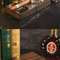 Multifunctional Cigar Ashtray Foldable Walnut Wood Box Include Cigar Cutter Holder And Hole Opener Smoking Accessories